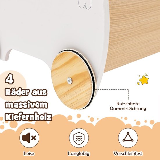 Loopwagen hout met activiteiten (baby walker) - Klaas Vaak Loopwagen hout met activiteiten (baby walker) - Klaas Vaak