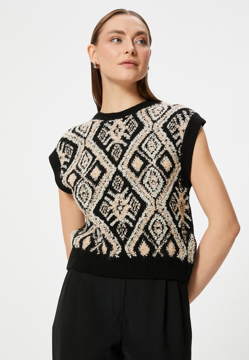 Ronde kraag jacquard Sweater