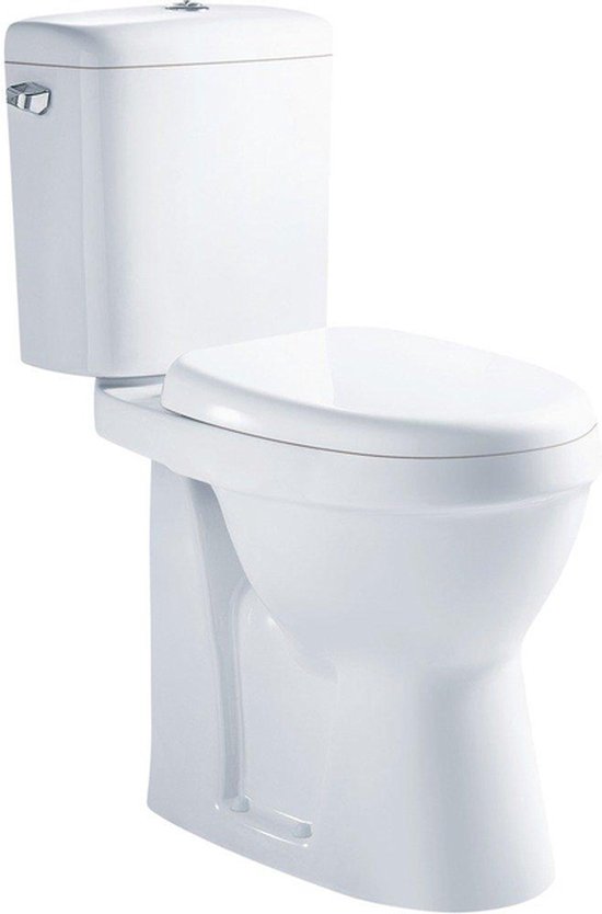 GO by Van Marcke XJoy spoelrandloos PACK staand toilet verhoogd PK zonder spoelrand porselein wit wczitting sofclose in kunststof