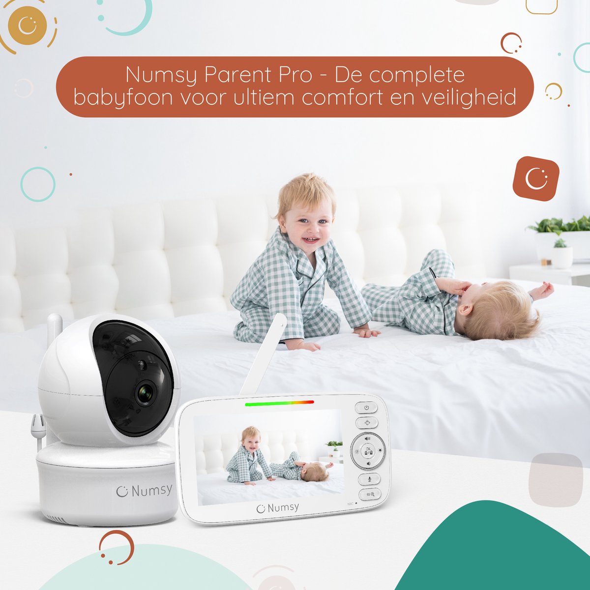 Afbeelding 3 van Numsy Babyfoon Parent Pro met Camera - Baby Monitor Camera - Babyphone