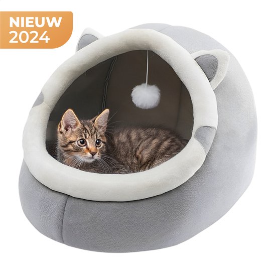 Comfort Luxe - Huisdierbed - Warmtebehoud - Zacht en Veilig - Honden - Katten - Grijs