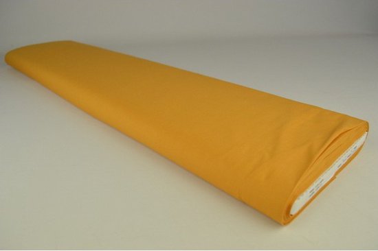 Tissu en Katoen - Au mètre - 1 mètre - Popeline de coton uni - Jaune ocre