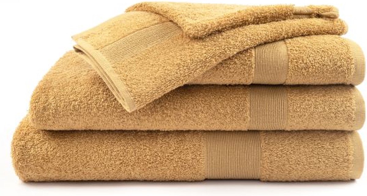 Mistral Home - BADLAKEN - katoen - 100 x 150 cm - effen kleur - geel