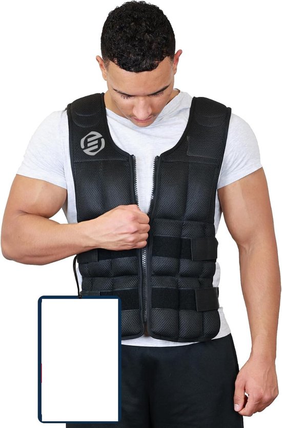 Gilet Lesté Ajustable 1-20 Kg – Noir, 1680D Oxford, Neuf, Pour Sport Et Musculation