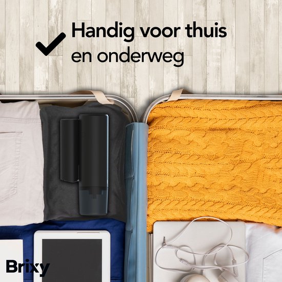 Brixy Kledingstomer - Krachtige Handstomer - Stoomapparaat Kleding En Meubilair - Incl Opbergtas - Antraciet