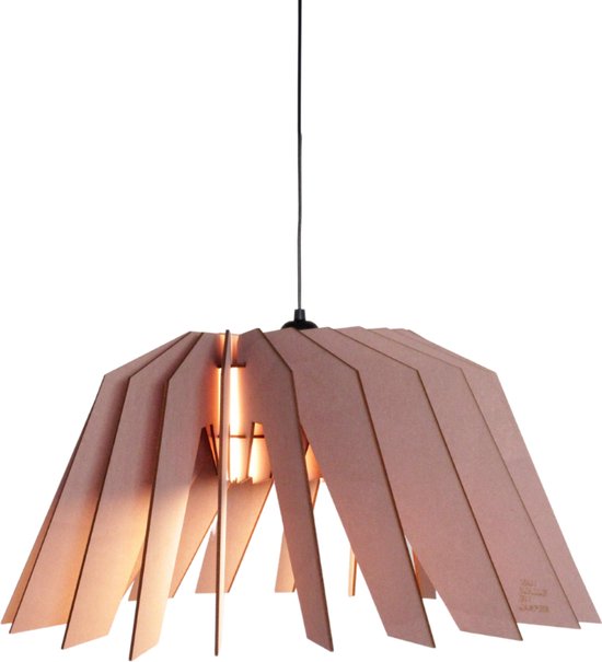 van Tjalle en Jasper Vesper Hanglamp Ø 53 cm - Aged Pink - Bouwpakket - Stijlvolle Designlamp voor Woonkamer, Eetkamer en Slaapkamer