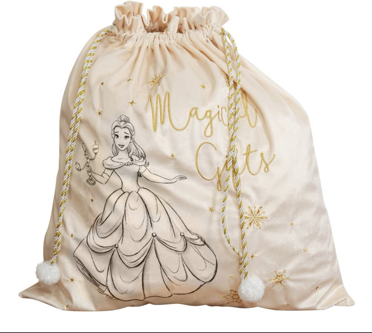Disney Fluwelen Belle Kerstzak