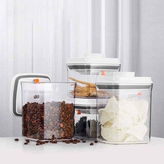 MYLS – POP-UP Melkpoeder Doseerdoos Babyvoeding 700 ml -reisbox melkpoeder-inclusief maatschepje -Melkpoeder POP-UP voorraadpot met maatschep-vacuum Dispenser Melkpoeder Bewaardoos – Bewaarbox – Reisbox met maatschep-BPA vrij — afbeelding 5