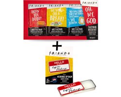 "F.R.I.E.N.D.S Gezichtsmaskers + Lippenbalsem - Cosmetica Geschenkset - Huidverzorging voor Fans van F.R.I.E.N.D.S"