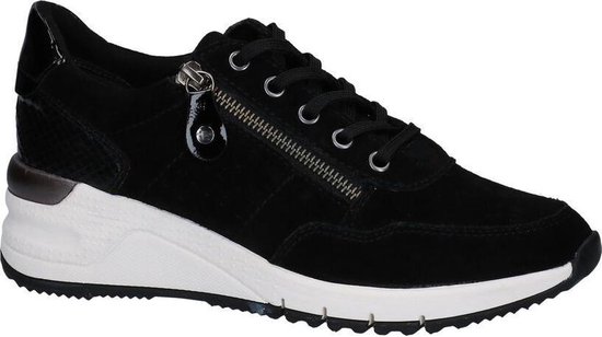 Tamaris sneakers met sleehak Rea met goudkleurige accenten - Schoenen.nl
