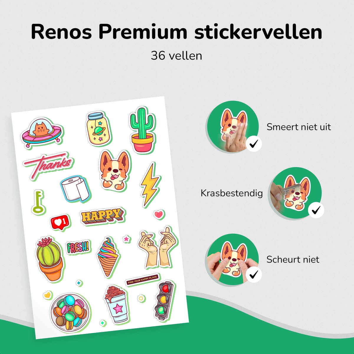 36 Matte Vinyl Stickervellen A4 – Waterbestendig Stickerpapier voor Inkjet & Laser Printer - Geschikt voor Snijmachines — afbeelding 5
