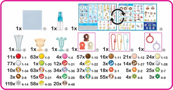 Aquabeads ensemble d'accessoires sucrés