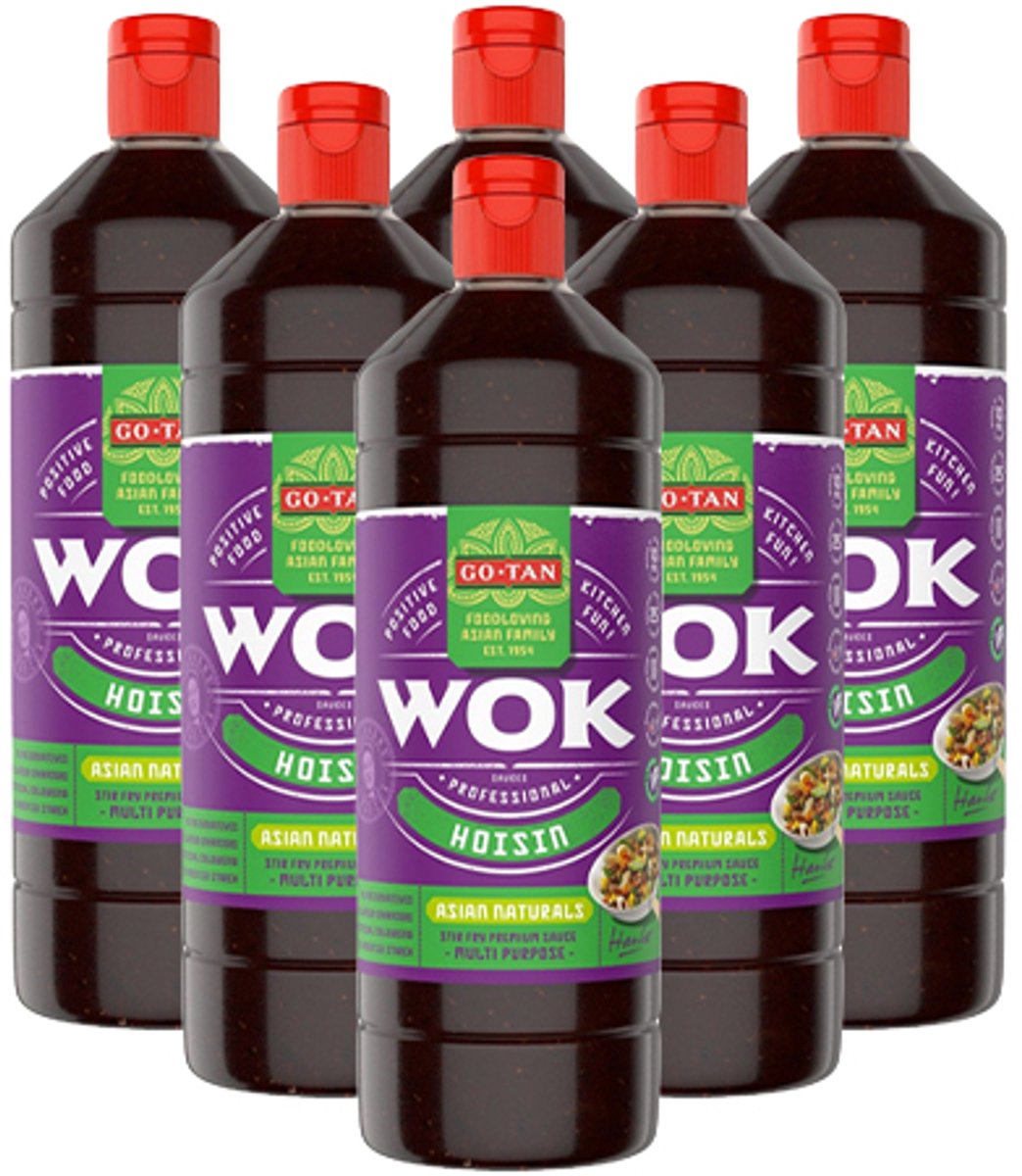 Go-tan - Woksaus Hoisin - 6x 1ltr