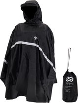 Infinity Goods Regenponcho - Poncho - Dames & Heren - Waterdicht & Ademend - Reflecterend - Zwart