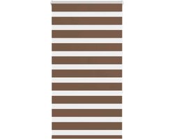 vidaXL - Zebra - rolgordijn - 85x150 - cm - stofbreedte - 80,9 - cm - polyester - bruin