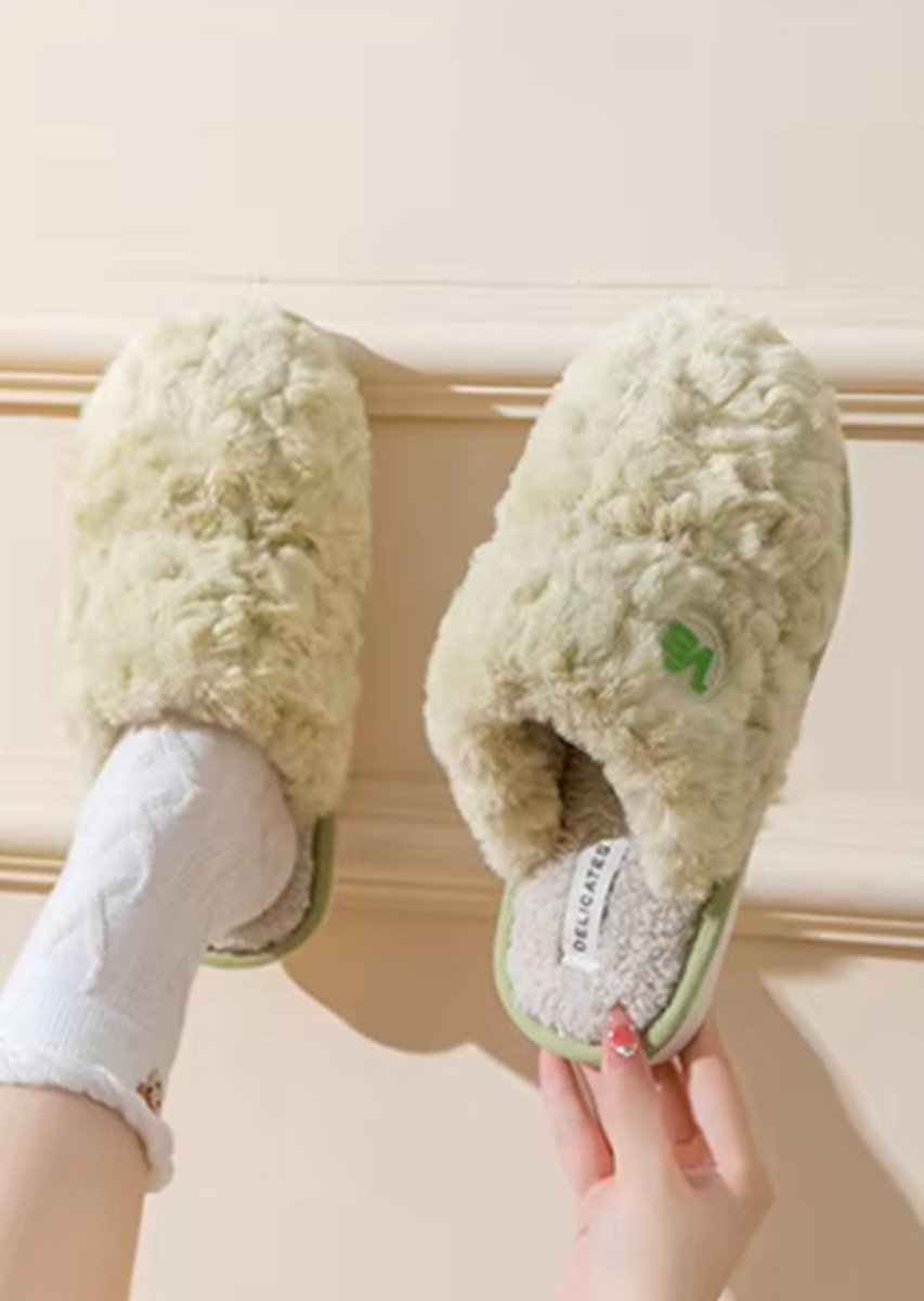 Luxe Pantoffels | Sloffen | Maat 40-41 | Groen | Dames | Lekker zacht