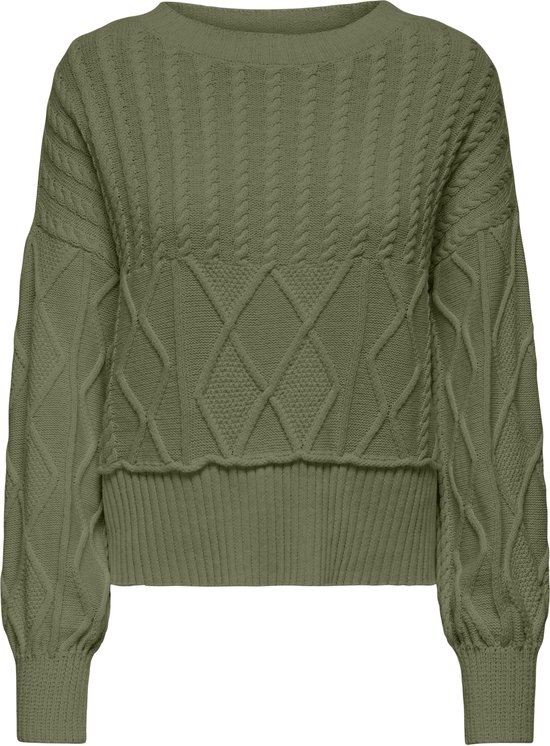 ONLY - ONLKAYA LIFE LS LOOSE CABLE ONECK CC KNT - Pulls tricotés pour Filles