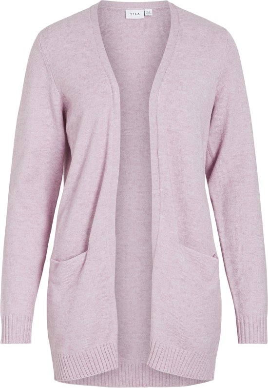 Vila Vest Viril Open L/s Knit Cardigan - Noos 14044041 Winsome Orchid/melange Dames Maat - L