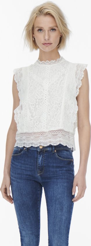 Only Top Onlkaro S/l Lace Top Wvn 15204604 Cloud Dancer Femme Taille - S