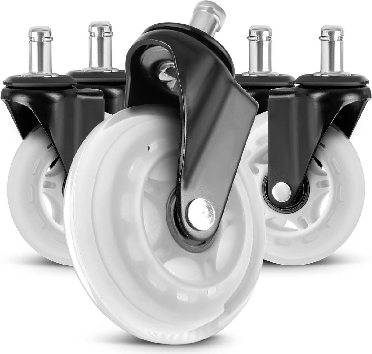 Rubberen wielen voor transparante Sofotel fauteuils, 5 st