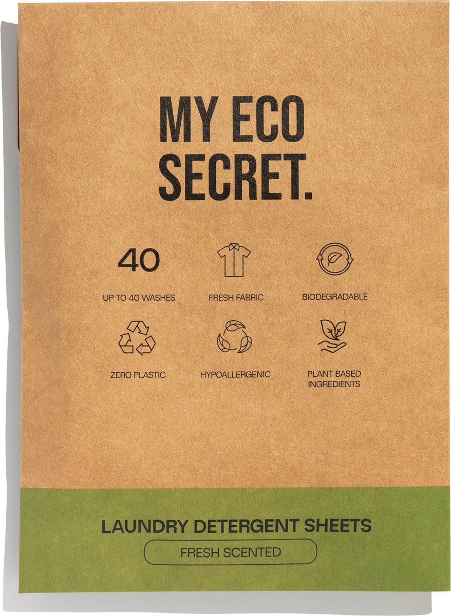 Goedkoopste My Eco Secret Wasstrips - Wasmiddeldoekjes - Wasvellen - ECO wasmiddel - Tot 40 wasbeurten - Lavendel - Plasticvrij - Biologisch