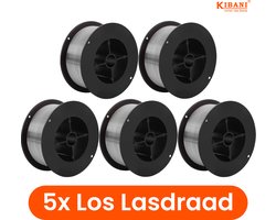 5 Rollen Lasdraad voor Lasapparaat - Flux Lasdraad - 0,8 mm - Voor Gasloos Lassen - Set van Vijf - Universeel - Voor MIG/MAG/TIG Lassers