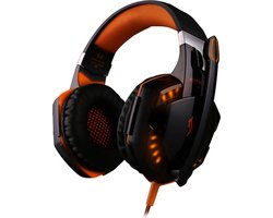 Elementkey HyperSound - Gaming Headset – Geschikt Voor PC En Console - LED-Verlichting - 3D Surrounded Sound - Ergonomisch Ontwerp – Zwart Met Oranje