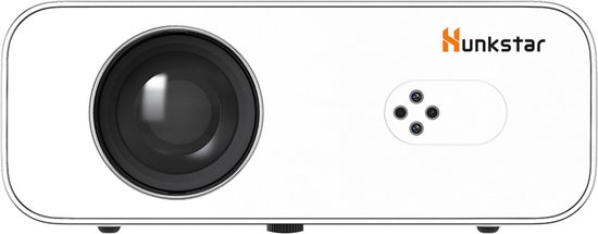 Hunkstar P3 1000 ANSI Android Projector, Native 1080P, 4K Decodering, HDR10, Auto-Keystone Correction & Auto Focus, Android 9.0, Bluetooth 5.0, WiFi 6, 2*5W Luidsprekers