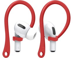 Ibley EarLoop Sport hooks rood voor Apple AirPods Pro 1/2 & AirPods 3/4 - Oorhaken - Siliconen sport haken - Geschikt voor AirPods Pro 1/2 en Apple AirPods 3/4 - Set van 2