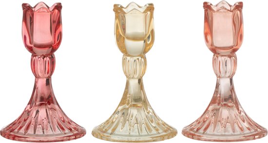 J-Line chandelier Tulipe Chaud - verre - mix - 3 pièces