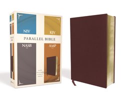 NIV, KJV, NASB, Amplified, Parallel Bible, Bonded Leather, Burgundy