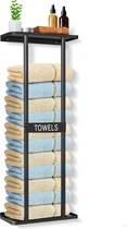 Relaxdays handdoekrek zelfklevend, rvs type 430, badkamer, keuken, handdoekenhouder zonder boren, HBD 45x4x6 cm, zilver