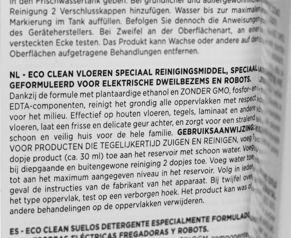 Meliconi ECO CLEAN vloerreinigingsmiddel voor dweilrobot - 1000ml - Geschikt voor Roborock en iRobot Braava Jet m6 - Schoonmaakmiddel - Vloerreiniger vloeistof - Reinigingsmiddel — afbeelding 5
