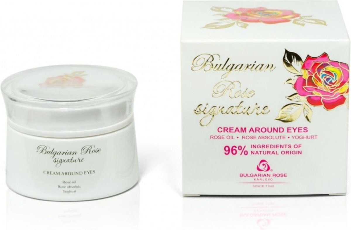 Cream around eyes Signature | Anti-aging oogcrème met Bulgaarse yoghurt, squalane en 100% natuurlijke Bulgaarse rozenolie en rozenwater