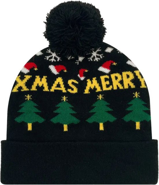 Bonnet de Père Noël Nivard - Adultes - Noël - Père Noël - Hiver - Chaud - Noël - Bonhomme de neige bleu