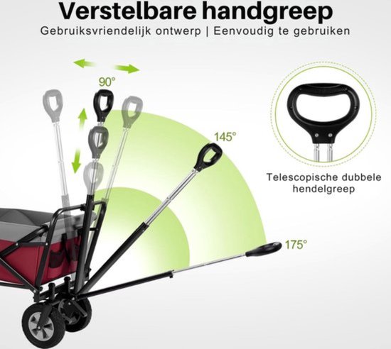 Packaway 40 liter boodschappentrolley met 6 wielen - Green