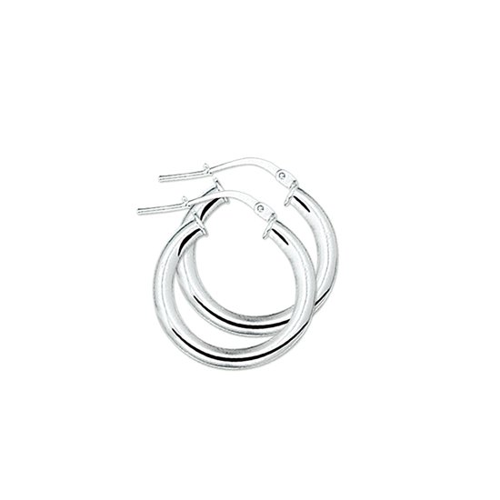 The Jewelry Collection Boucles D'oreilles Tube Rond - Argent