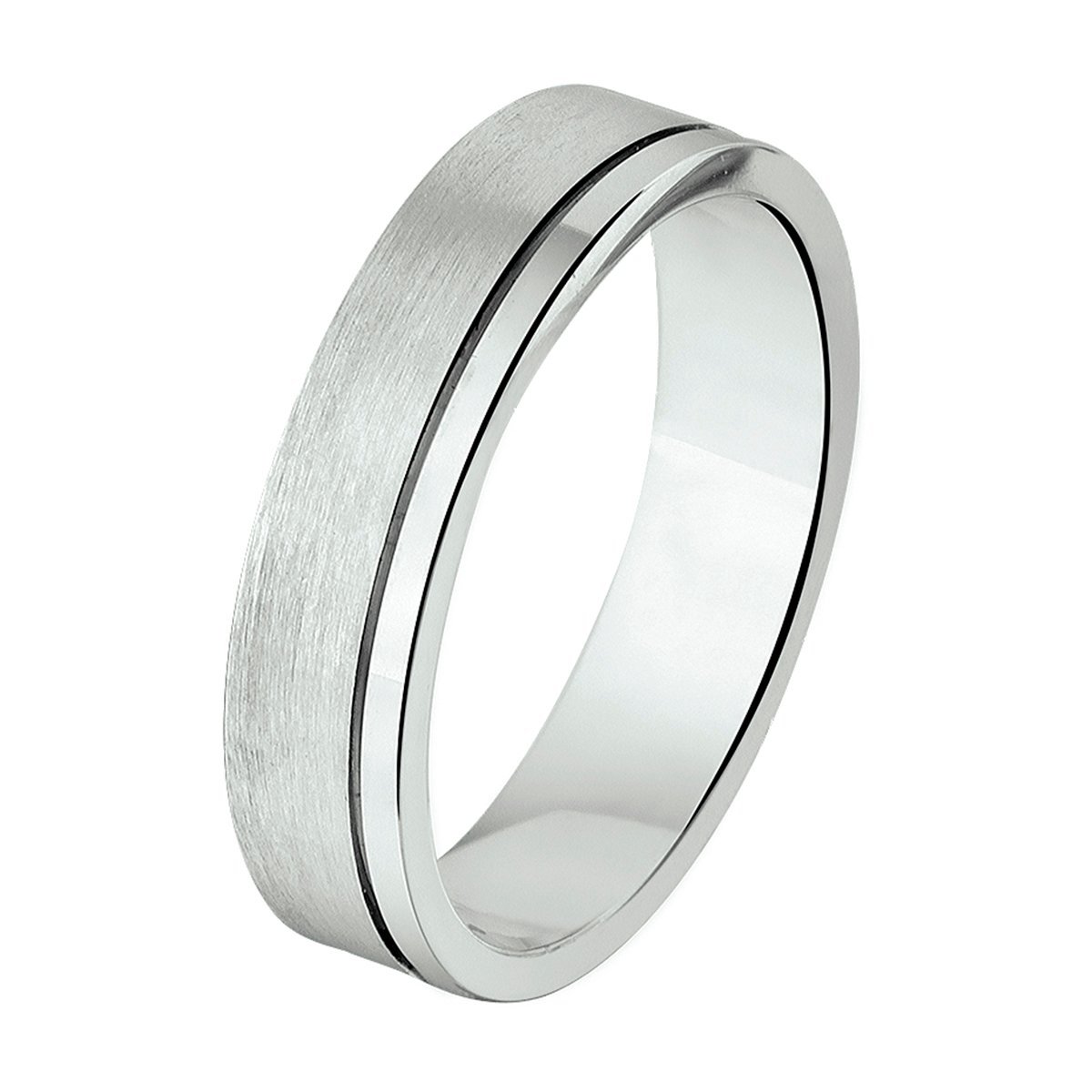 Gerhodineerd Zilver Ring A202 - 5 Mm Zonder Cz 1315157
