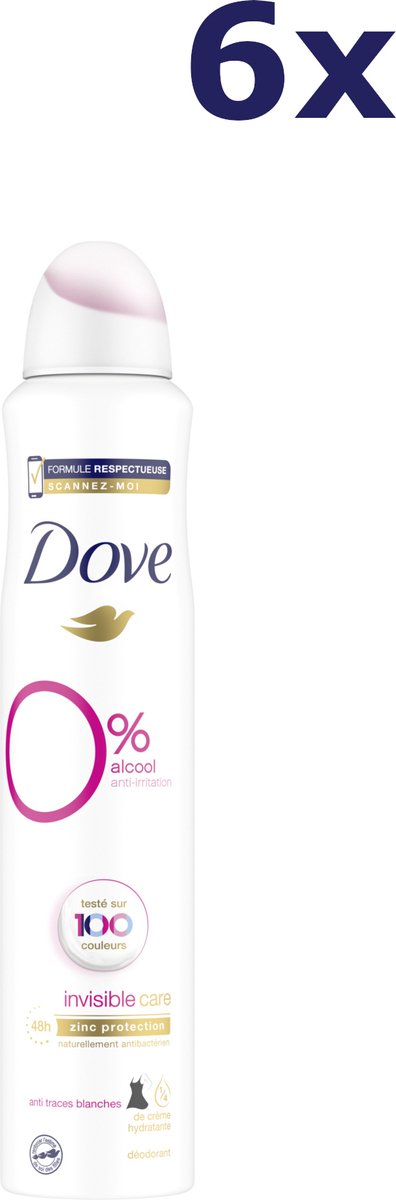 Goedkoopste 6x Dove 200ml deo spray women invisible care