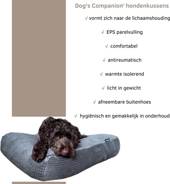 Coussin Dog's Companion Dog - XS - 55 x 45 cm - Rayure champêtre