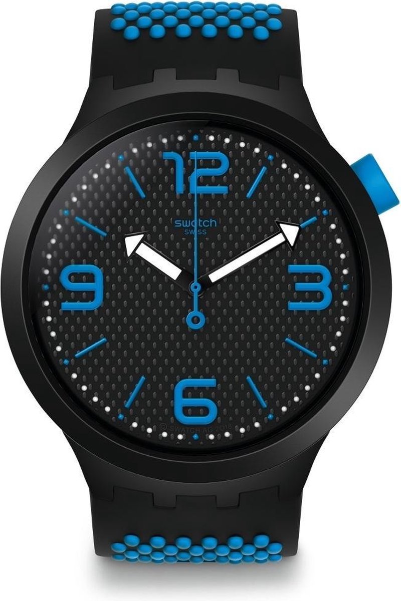 Swatch Big Bold Blue Horloge - Blauw,Meerkleurig,Zwart