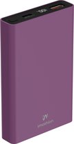 imoshion Mini Powerbank 10000 mAh - Snellader 22.5W - LED indicator - USB C & USB A - Universeel - Paars