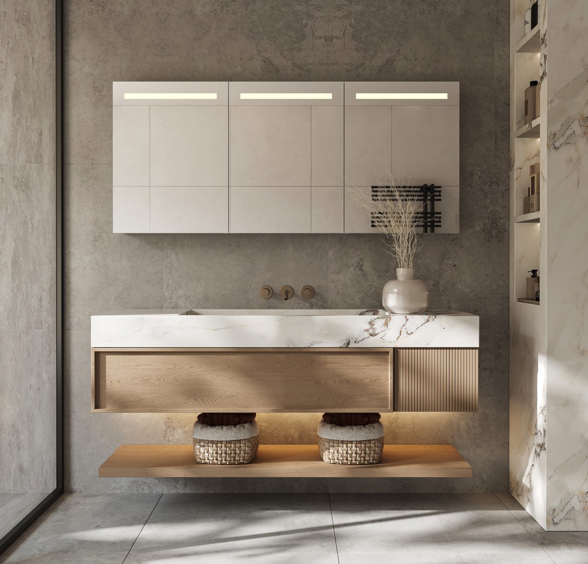 LUMIRRORS® Badkamerspiegelkast met verlichting en scheerstopcontact ingebouwd licht stopcontacten zwarte spiegelkast aluminium badkamerkast met spiegel 60 cm breedte LUMIRRORS® Badkamerspiegelkast met verlichting en scheerstopcontact ingebouwd licht stopcontacten zwarte spiegelkast aluminium badkamerkast met spiegel 60 cm breedte