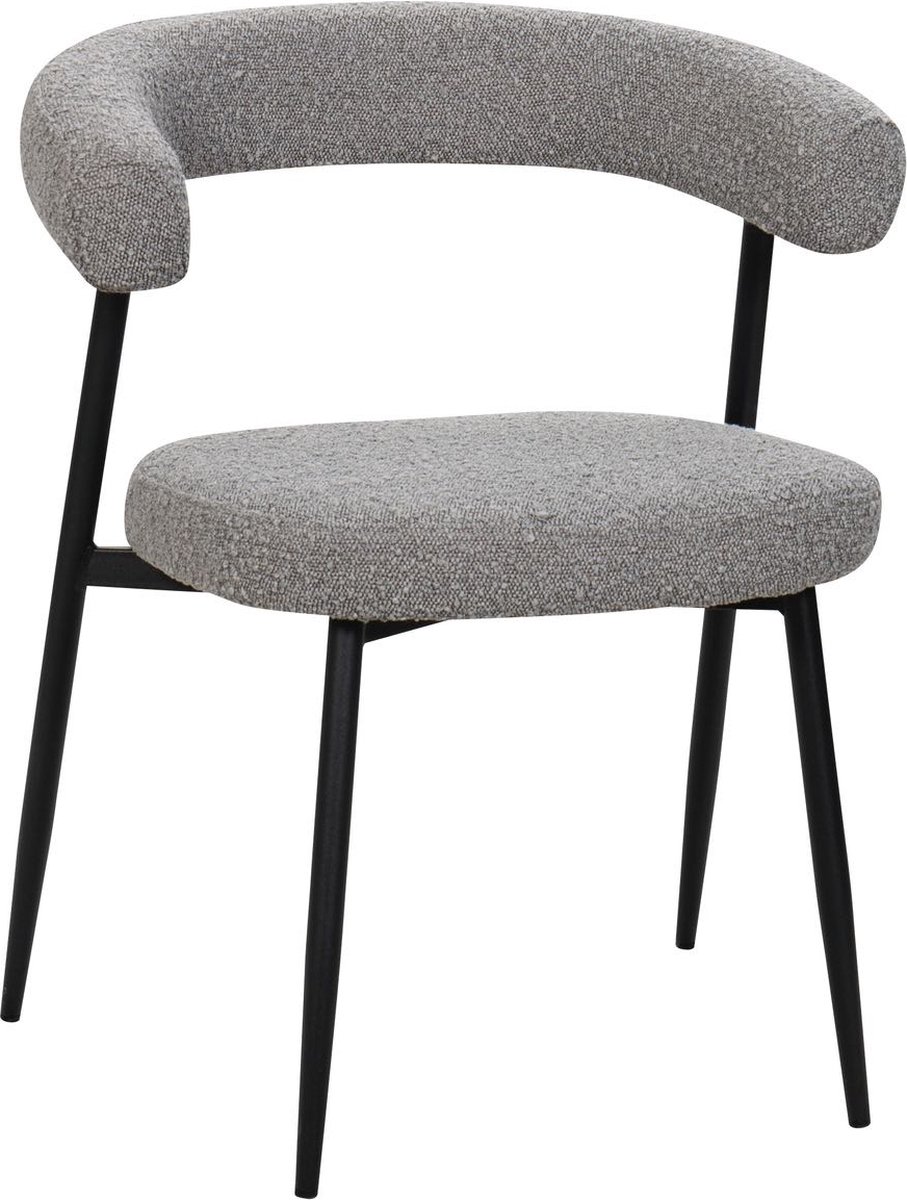 HTfurniture-eetkamerstoelen-grey color-black legs