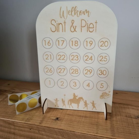 Aftelkalender Sinterklaas - Pakjesavond - Aftellen naar pakjes avond - 5 December aftel kalender - Nachtjes slapen