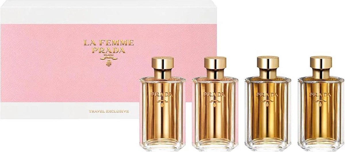 Goedkoopste Prada La Femme - Miniaturen Giftset 2x La Femme 9 ml 2x La Femme L’Eau 9 ml - EDP