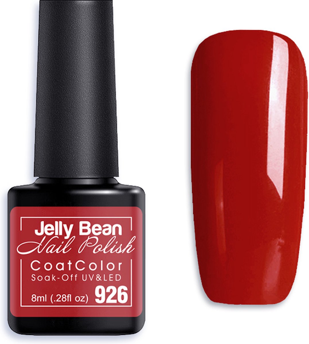 Goedkoopste Jelly Bean Nail Polish Gel Nagellak New - Gellak - Scarlet - UV Nagellak 8ml