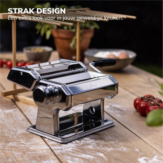 Kitchenz Pastamachine set incl. Ravioli Opzetstuk & Pasta Droogrek - Pastamaker - Pasta Droogrek van Kitchenz® — afbeelding 4