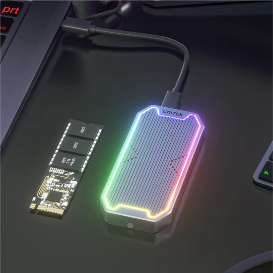 Rgb Ssd Example Unitek M.2 SSD NVMe/SATA 10Gbps RGB | bol