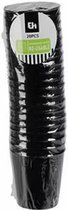 Excellent Houseware shotglas - 20x - zwart - kunststof - 30 ml - herbruikbaar